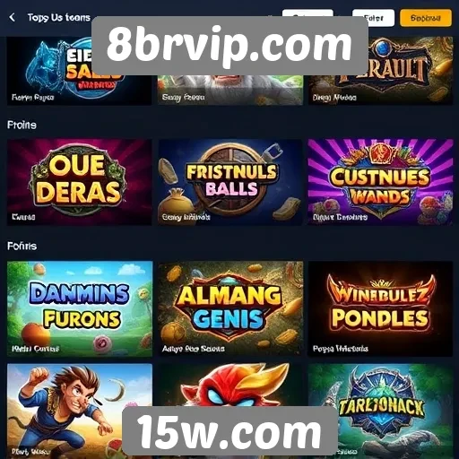 Diversidade de jogos disponíveis no 8brvip